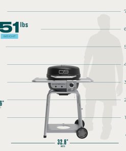 Charbroil Bistro Pro Gas Grill for Small Spaces and Patios, Black - 25302161 - 2