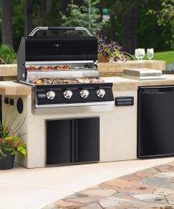 Hygrill 32-Inch Built In Grill for Natural Gas, Stainless Steel Outdoor Kitchen 4-Burner Grill Head, Black - 7