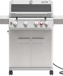 Monument Grills 4+1 Burner Natural Gas Grill with Natural Gas Hose, 50,000 BTU Stainless Steel Outdoor Patio Barbecue Grill, Broil Zone Fast Heating, Knob Lights, and Easy Cleanup - 1