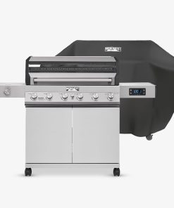 Monument Grills 6-Burner Convertible Natural Gas Smart bbq Grill Stainless Steel Denali 605 with BBQ Cover - 1
