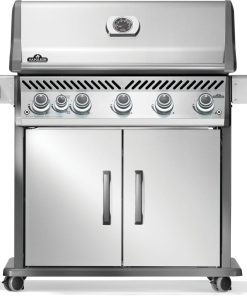 Napoleon Rogue PRO 625 Natural Gas Grill with Infrared Side Burner, Stainless Steel, Durable 6-Burner BBQ - 1