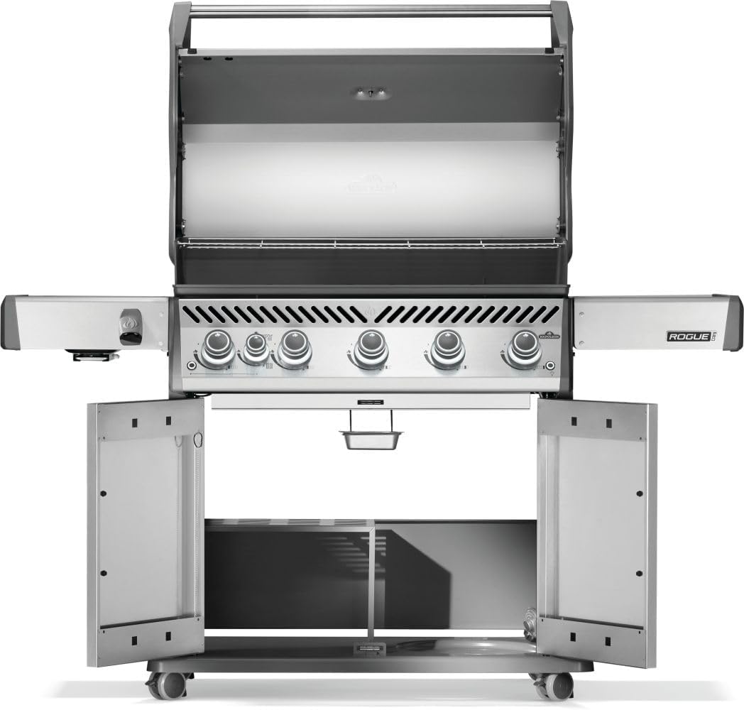 Napoleon Rogue PRO 625 Natural Gas Grill with Infrared Side Burner, Stainless Steel, Durable 6-Burner BBQ - 2