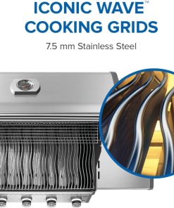 Napoleon Rogue PRO 625 Natural Gas Grill with Infrared Side Burner, Stainless Steel, Durable 6-Burner BBQ - 6