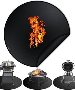 40 Fire Pit Mat for Solo Stove Bonfire, Round Fireproof Firpit Mats under Fire Pit,Camping Stove Mat for Solo Stove Accessories,under Grill Mat for Outdoor Grill - 9