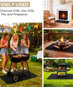 40 x 60inch Under Grill Mat for Outdoor Grill, Double-Sided Fireproof Grill Pad,Perfect for Outdoor Barbecue Spots,Fireproof, Waterproof Grill Floor Pads Fire Pit Mat Fireplace Mat - 3