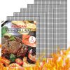 AOOCAN Grill mesh mat - Set of 5 Non Stick BBQ Grill mats, Heavy Duty, Reusable Grilling mats, Easy to Clean - Works on Gas, Charcoal, Pellet Grill - 15.75 x 13 in, Black - 1