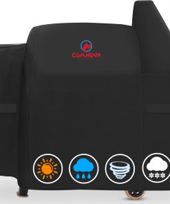 Comnova Grill Cover for Pit Boss 820-850 - Z Grill 700 - Premium Wood Pellet Smoker Cover for Pitboss Waterproof & Heavy Duty, 600D Pellet BBQ Cover for Pit Boss 820 Deluxe, Pro 850 and Z Grill 700 - 1