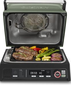 Cuisinart FlavorBoost™ 8-in-1 Outdoor Electric BBQ Grill & Portable Smoker, Air Fryer Grill Combo with Smart Probe, Smoke Drawer, 154 sq. in., Patio & Balcony Grill for Apartments, CEG-1302 - 1