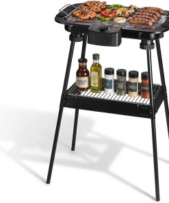 Electric Grill Outdoor Indoor Cooking,Smokeless BBQ,Portable Removeable Stand Grill, (YD301 Upgrade) - 1