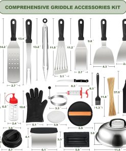 Alternative view of 237pcs Griddle Accessories Kit for Blackstone, Perfect Flat Top Grilling Accessories, Grill Spatula Set with Enlarged Spatulas, Basting Cover, Burger Press Patty Maker, Scraper for Outdoor Barbecue