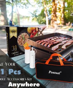 Alternative view of 31PCS Griddle Accessories Kit for Blackstone, Flat Top Hibachi Grill Spatula Set with 2 Melting Domes, Burger Press, Patty Maker and Apron, Professional Teppanyaki Tools Gifts for Outdoor BBQ