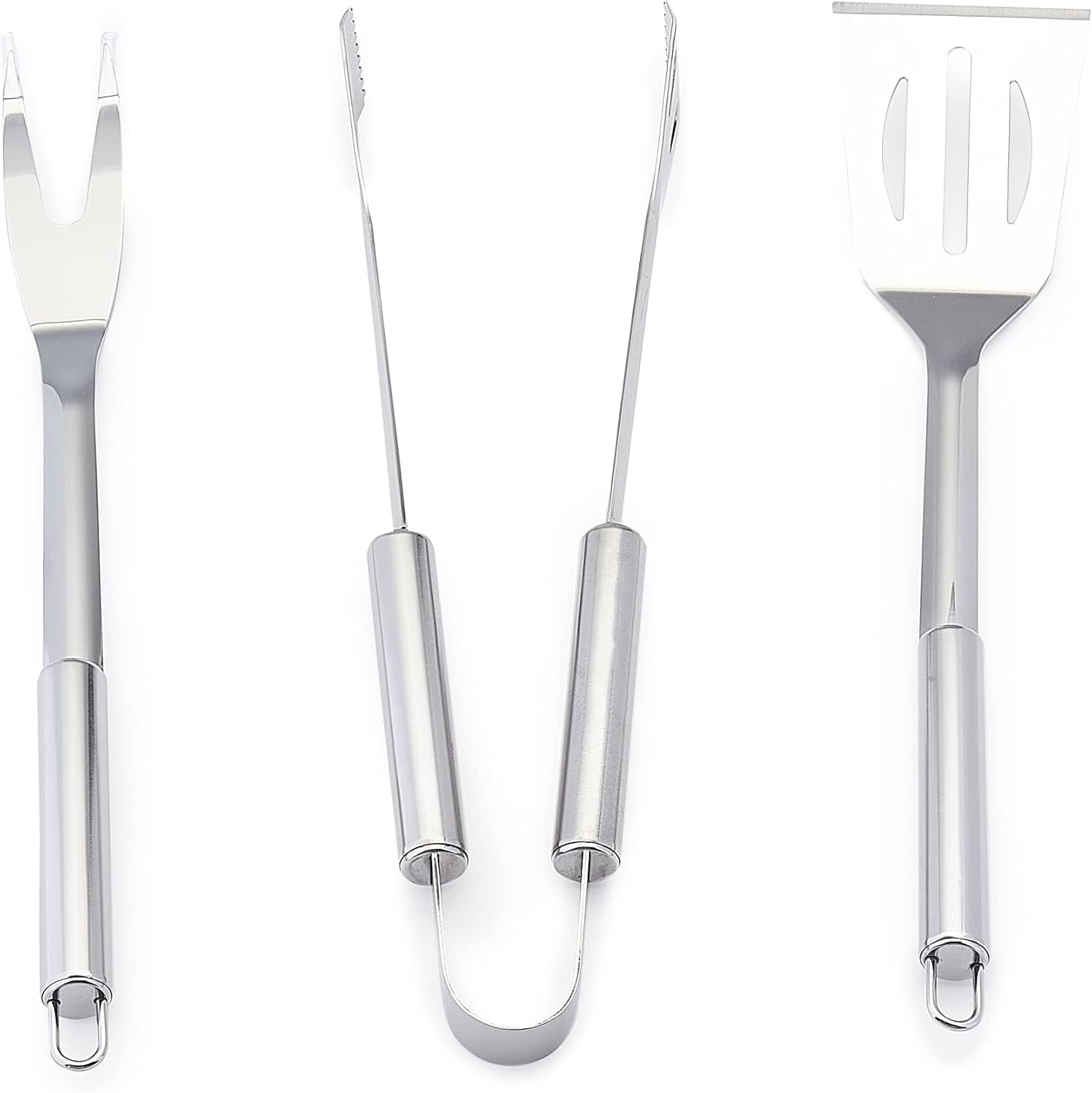 Amazon Basics 4-Piece Stainless Steel BBQ Grilling Tool Set with Carry Bag, Rust-Resistant, Dishwasher Safe - Image 8