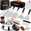 Grilliance 27pcs Griddle Accessories Kit for Blackstone, Professional Hibachi Flat Top Grill Tools, Enlarged Spatula Gift Set with Basting Cover，Burger Press Patty Maker for Outdoor BBQ - 1