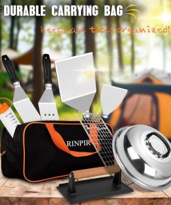 Alternative view of RINPIR 33PCS Griddle Accessories Kit for Blackstone, Flat Top Grill Accessories Tools with Cooling Rack, Melting Dome and Burger Press, Professional Hibachi Spatula Gift Set for Outdoor Teppanyaki BBQ